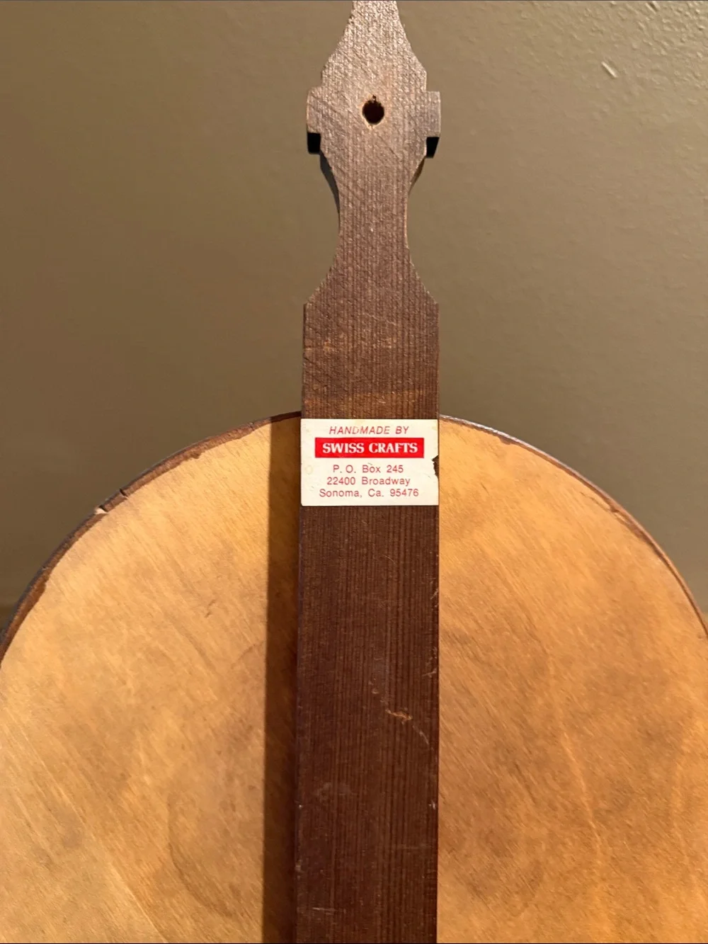 Vintage Swiss Crafts Wood Perpetual Calendar Wheel Rotating Wall Decor Folk